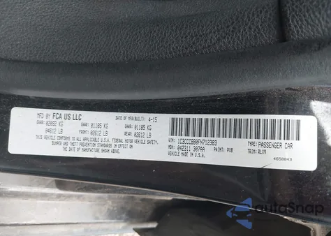 2015 Chrysler 200 S from USA, damaged, VIN 1C3CCCBB0FN712383